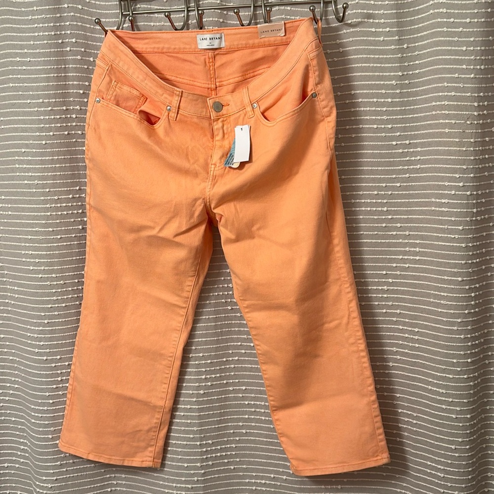 Lane Bryant capri/crop pants size 14. New with tags. Color is Salmon